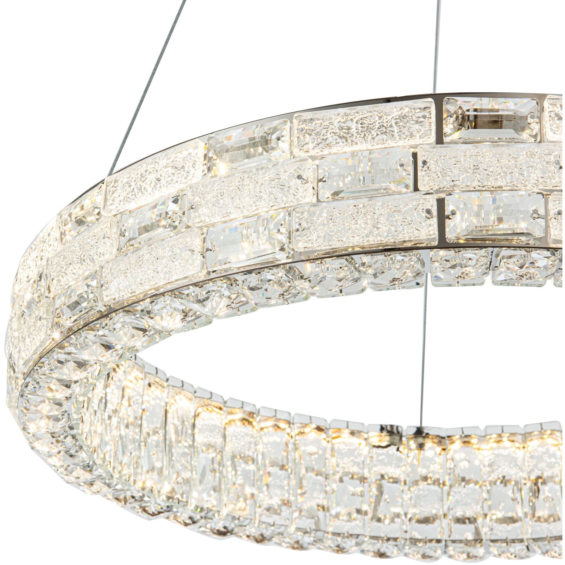 Elegance LED 23.62 inch Polished Nickel Chandelier Ceiling Light