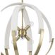 Abbey 6 Light 23.5 inch Brass and Cream Chandelier Ceiling Light