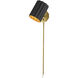 Primrose 1 Light 6 inch Gold Leaf Wall Sconce Wall Light in Matte Black