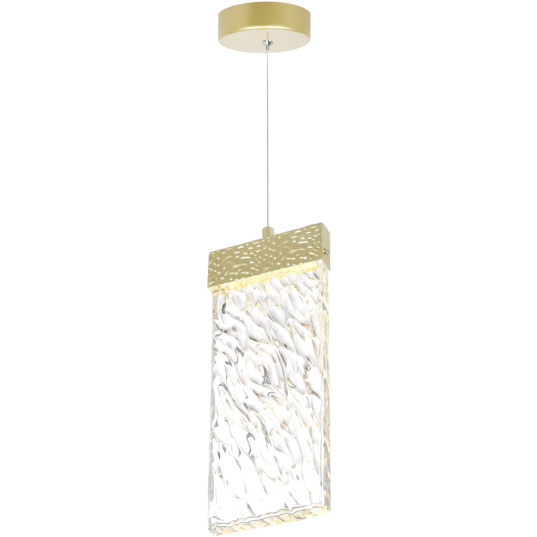 Carolina LED 1 inch Gold Leaf Down Mini Pendant Ceiling Light