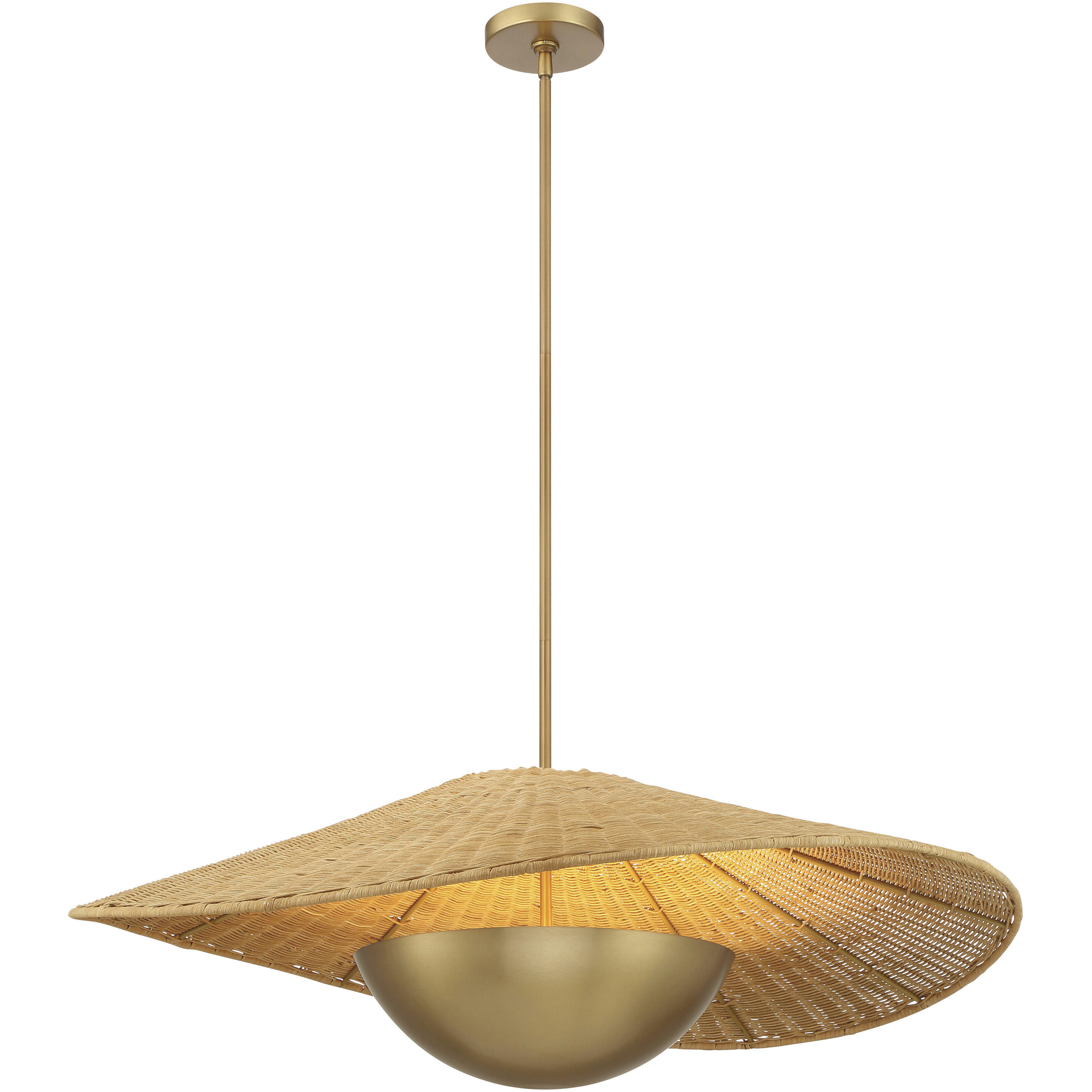 Nestor 3 Light 36 inch Legacy Brass Pendant Ceiling Light