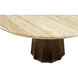 Linus 60 X 60 inch Wheat / Dark Brown Dining Table