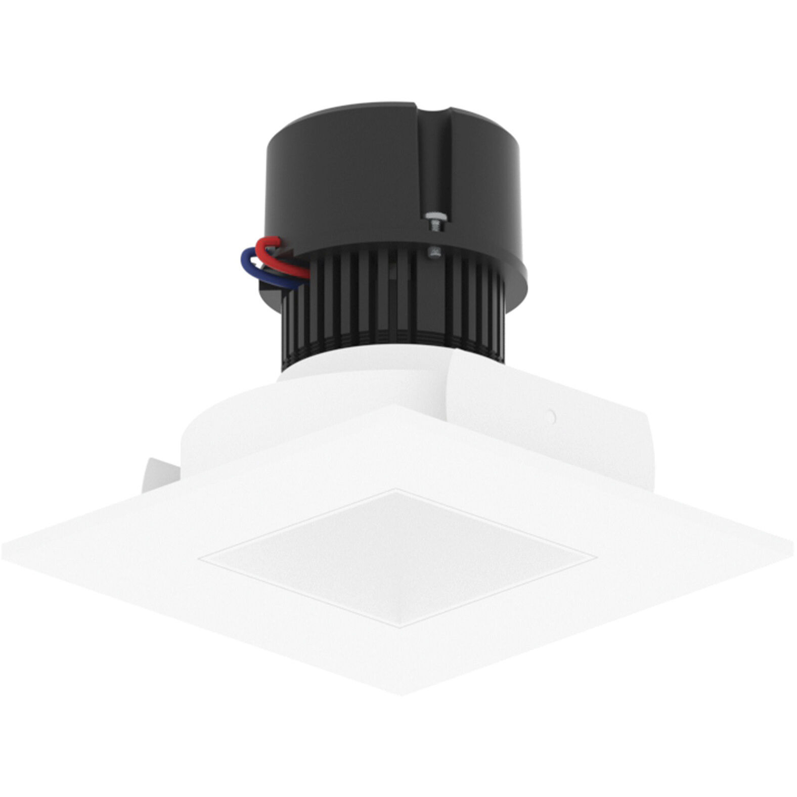 Pearl Bright White Reflector / Bright White Flange LED Square Retrofit Reflector with Square Aperture in 3000K, 4" Retrofit