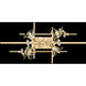 Azu LED 35 inch Gold Flush Mount Ceiling Light