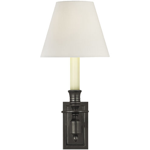 Studio VC French Library3 1 Light 6 inch Bronze Single Sconce Wall Light in Linen 2