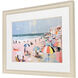 Summer Days on Beach Blue and Pink and Teal and Multi Framed Art