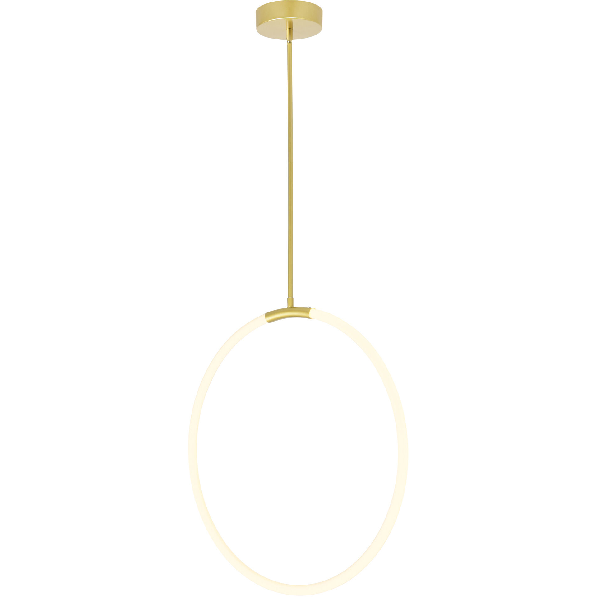 Hoops LED 5 inch Satin Gold Chandelier Ceiling Light