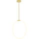 Hoops LED 5 inch Satin Gold Chandelier Ceiling Light