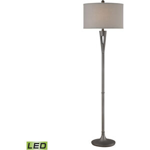 Lightning Rod 66 inch 9.00 watt Pewter Floor Lamp Portable Light