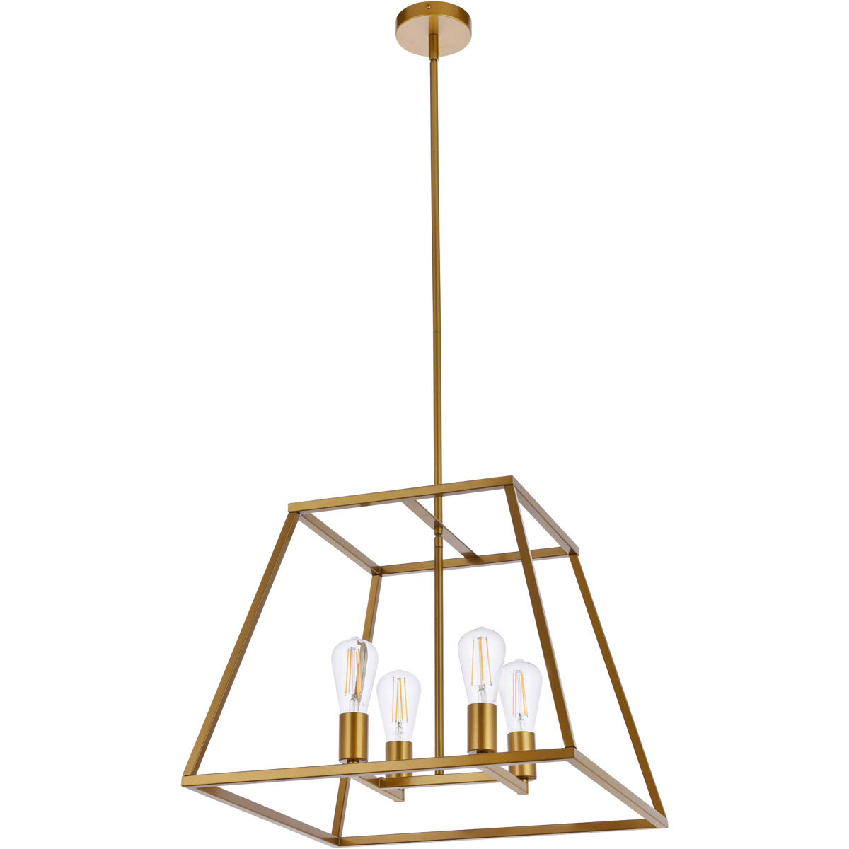 Declan 4 Light 20 inch Brass Pendant Ceiling Light