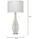 Dewdrop 35 inch 150.00 watt Sky Blue Glass Table Lamp Portable Light
