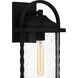 Reece 1 Light 17 inch Earth Black Outdoor Wall Lantern