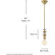 Prim 1 Light 5.25 inch Lacquered Brass Convertible Pendant Ceiling Light