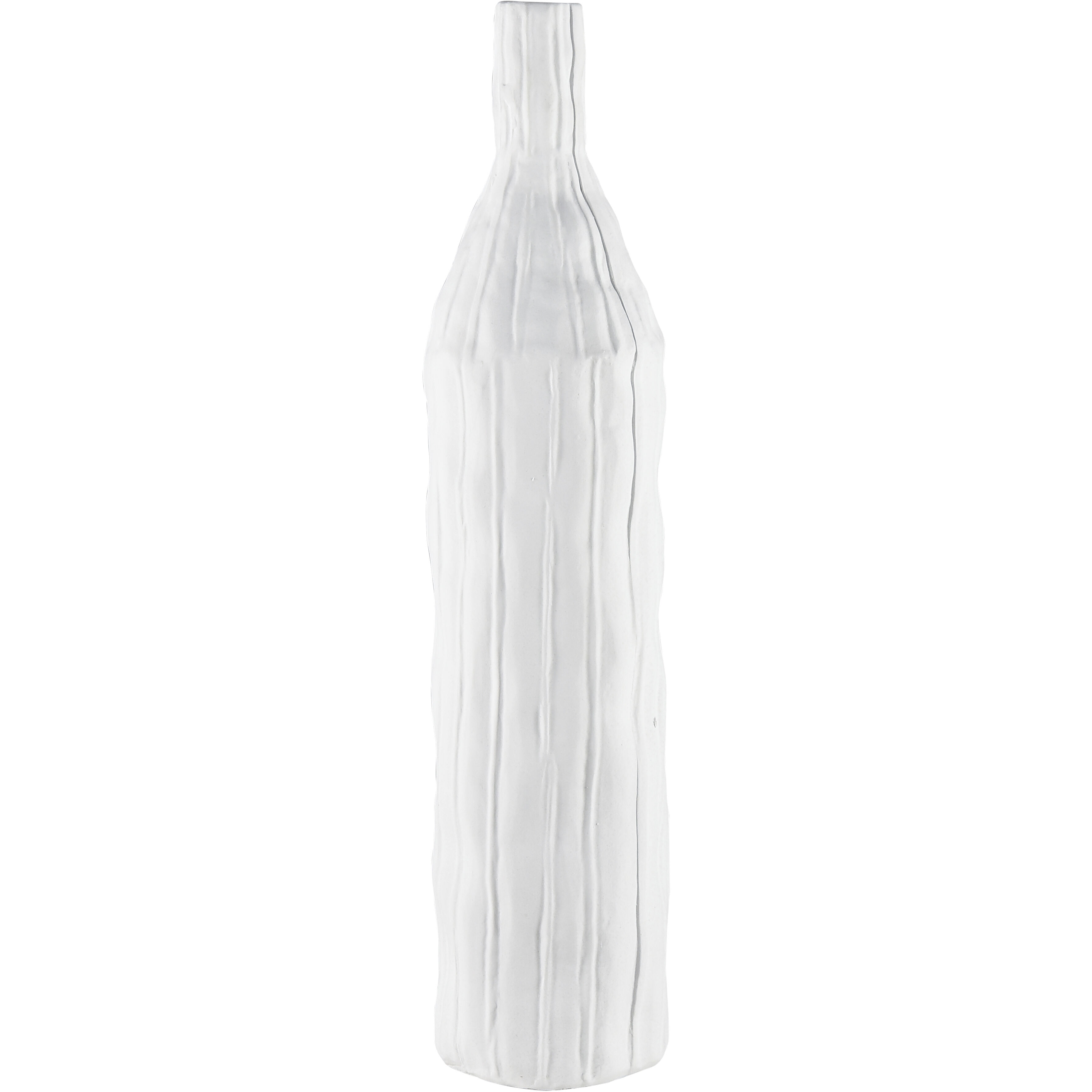 Carter 19.75 X 4.25 inch Vase in White with Black