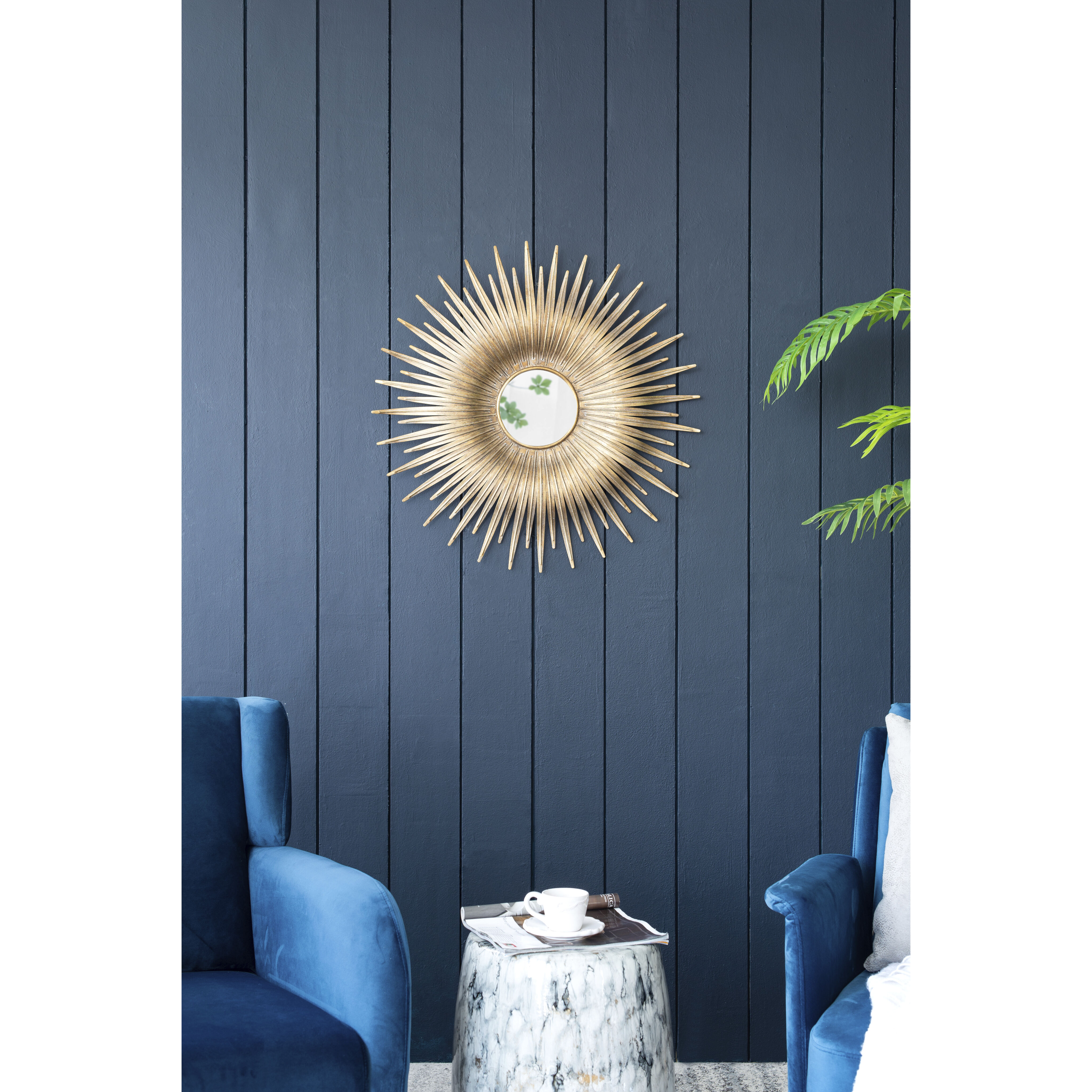 Anita 28.3 X 28.3 inch Gold Wall Mirror