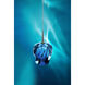 Aurora LED 4.5 inch Chrome Pendant Ceiling Light in Blue Glass