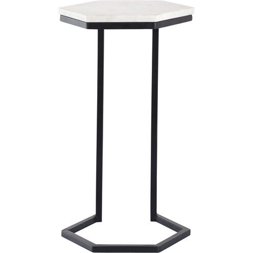 Laney 21 X 12 inch Black and White Accent Table