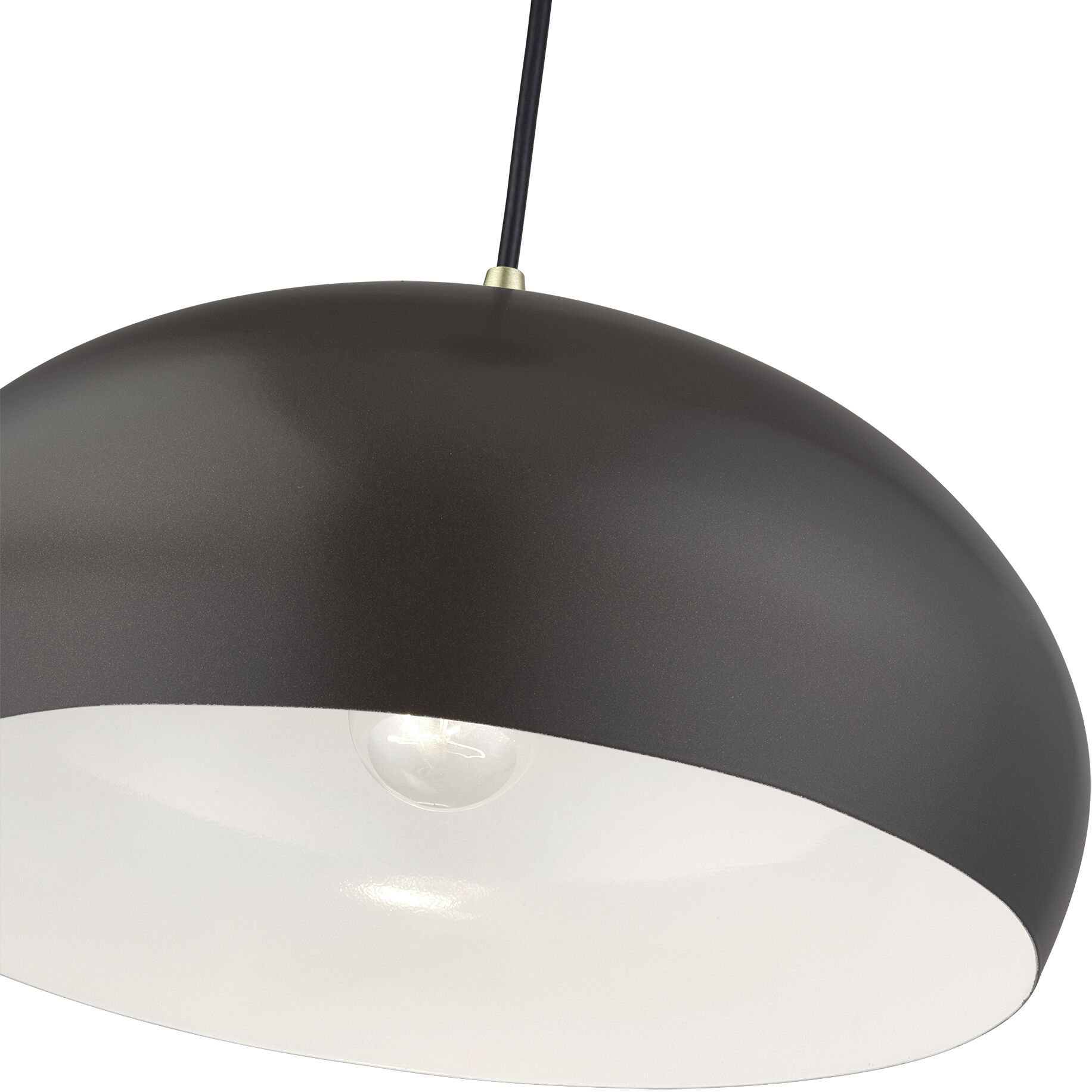 Domma 1 Light 14 inch English Bronze with Antique Brass Accents Pendant Ceiling Light