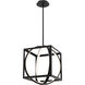 Geometrix LED 12.63 inch Black Pendant Ceiling Light, dweLED
