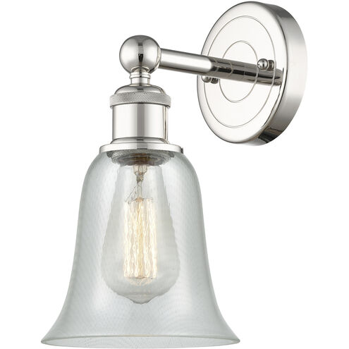 Hanover Sconce Wall Light in Polished Nickel, Fishnet