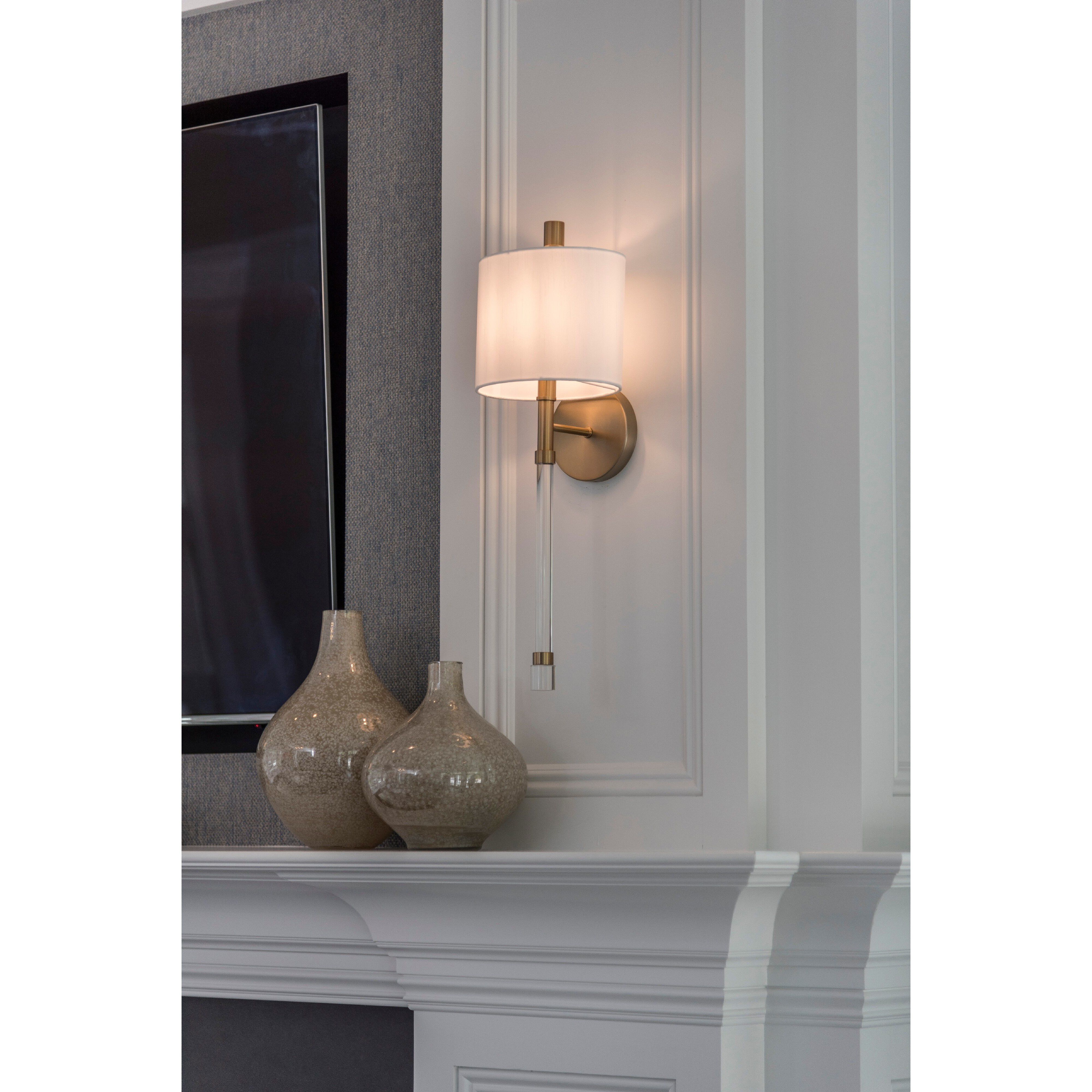 Rachel Bath Sconce Wall Light in Vibrant Gold