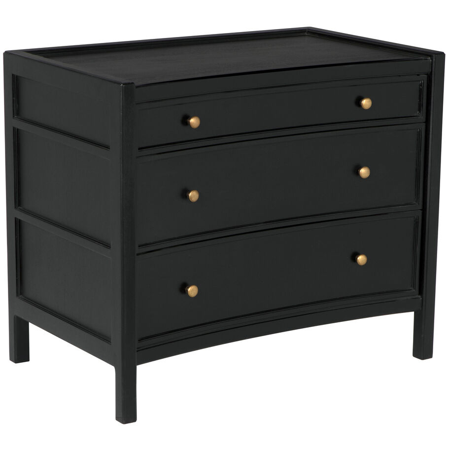 Hampton 36 X 30 inch Hand Rubbed Black Side Table