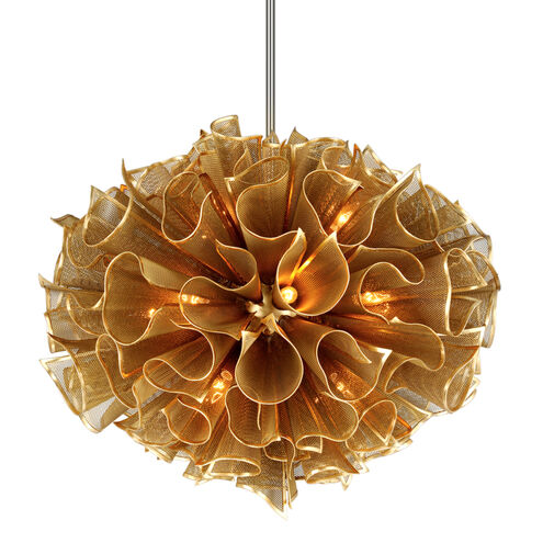 Pulse 16 Light 36 inch Gold Leaf Chandelier Ceiling Light