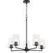 Goodwin 5 Light 27 inch Matte Black Chandelier Ceiling Light