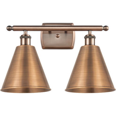 Ballston Cone LED 18 inch Antique Copper Bath Vanity Light Wall Light