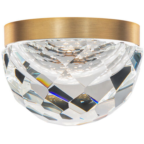 Cascade 1 Light 6 inch Aged Brass Flush Mount Ceiling Light