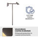 Miniature 12 7 watt Solid Brass Coated in Bronze Path Lighting in 3000K, Bronzed Brass, Path and Area Light, WAC Landscape
