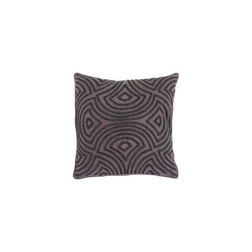 Skinny Dip 18 X 18 inch Black and Charcoal Throw Pillow