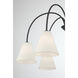 Modern 6 Light 30 inch Matte Black Chandelier Ceiling Light