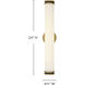 Ames LED 4.5 inch Lacquered Brass and Black Vanity Light Wall Light