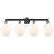 Cindyrella 4 Light 35 inch Black Antique Brass Bath Vanity Light Wall Light in Cased Matte White