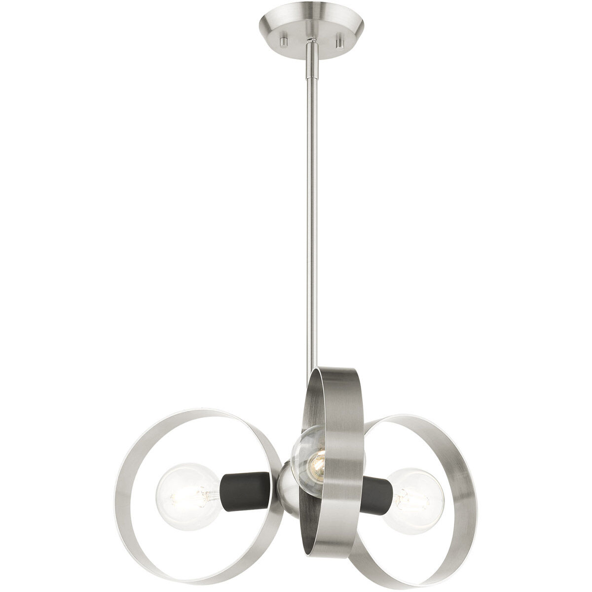 Modesto 3 Light 19 inch Brushed Nickel Chandelier Ceiling Light