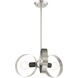 Chesterfield 3 Light 12 inch Brushed Nickel Mini Chandelier Ceiling Light