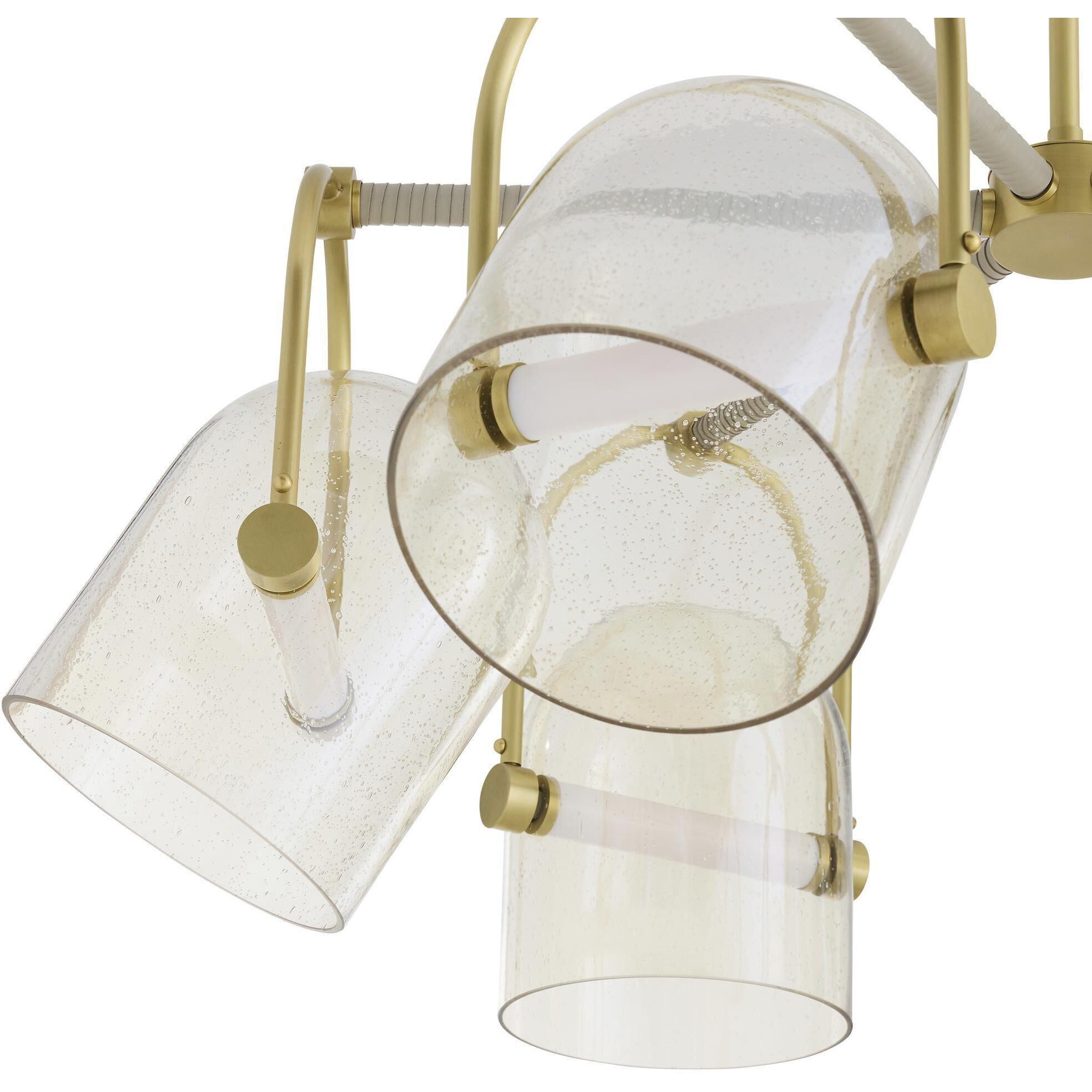 Marco 6 Light 38 inch Antique Brass with Bone Chandelier Ceiling Light