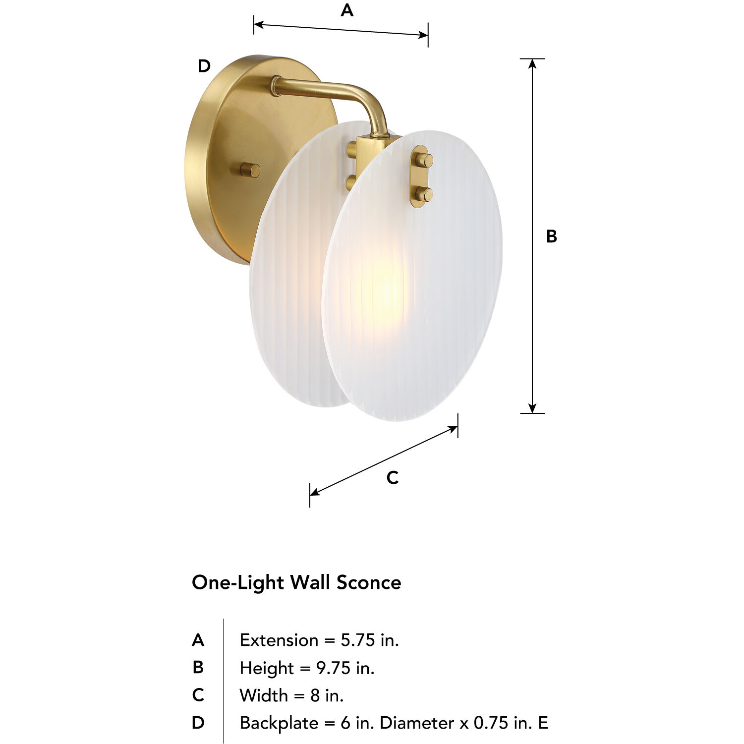 Sky Fall 1 Light 8 inch Brushed Gold Wall Sconce Wall Light