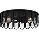 Vera 3 Light 16 inch Matte Black Flush Mount Ceiling Light, Medium