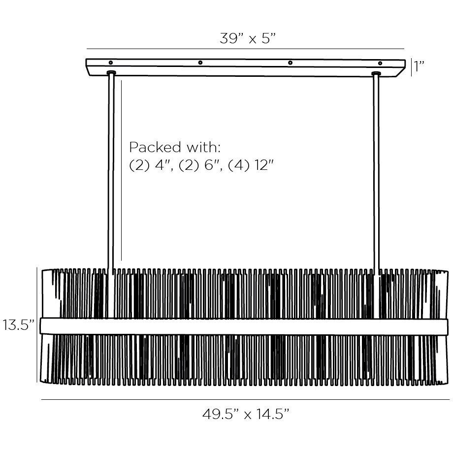 Hozier 10 Light 50 inch Antique Brass Oval Chandelier Ceiling Light