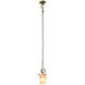 Tribecca 1 Light 7 inch Antique Copper Mini Pendant Ceiling Light in Frost (FROST)