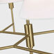 C&M by Chapman & Myers Ridgewood 6 Light 36 inch Burnished Brass Chandelier Ceiling Light