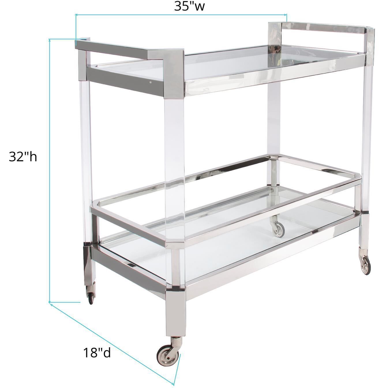 Carter Silver Bar Cart