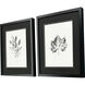Black Print Leaf Black and Neutral and Beige Framed Art