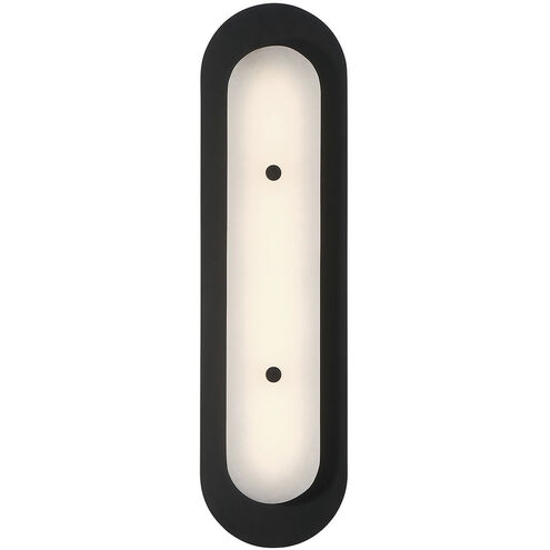 Tramore 1 Light 22 inch Black Outdoor Wall Sconce in Alabaster