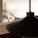 Koma 1 Light 22 inch Satin Black Pendant Ceiling Light in Medium 