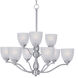 Stefan 9 Light 30 inch Satin Nickel Multi-Tier Chandelier Ceiling Light