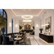 LumenAria LED 42 inch Brushed Brass Pendant Ceiling Light in Faux Alabaster