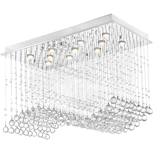Twinkle 11 Light 20 inch Chrome Flush Mount Ceiling Light